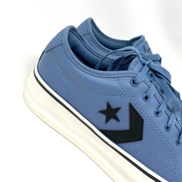 Converse Women's 569535C Star Replay Platform Lakeside Blue Faux Leather Sneaker - Picture 5 of 9